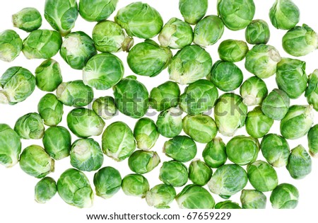 Brussels sprouts isolated on white, food background