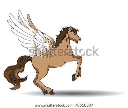 A Horse With Wings Stock Vector Illustration 70510837 : Shutterstock