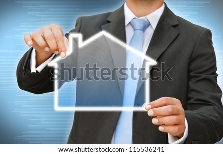 Businessman real estate concept
