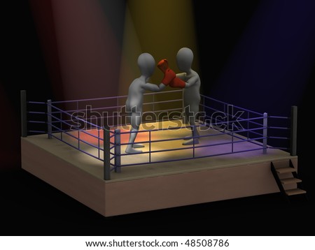 3d Render Of Cartoon Character Boxing Stock Photo 48508786 : Shutterstock