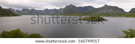 landscape of Norwegian fjord. Panorama