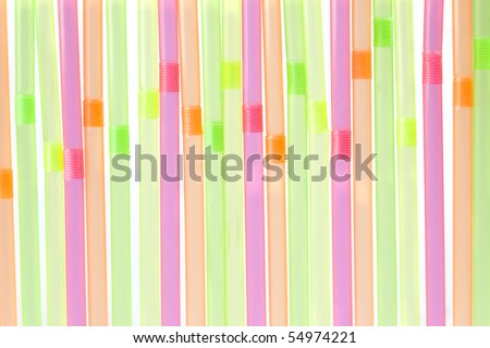 many colorful drink straw