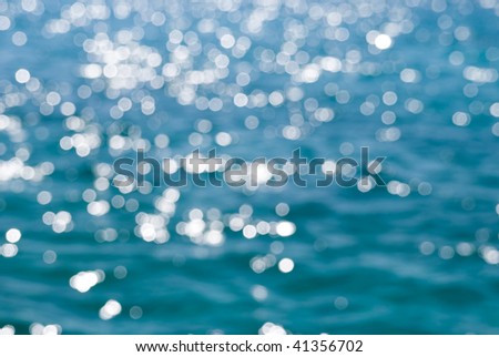 Lights Sea Background. Defocused