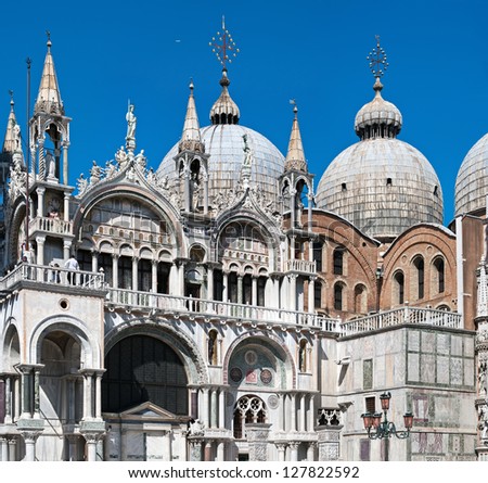 Basilica of San Marco, Venice - Italy. Image assembled from few frames