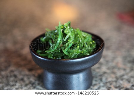 Sushi seaweed salad