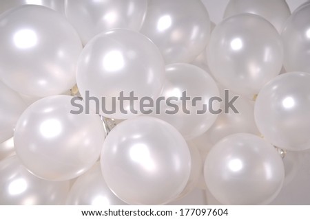White  balloons