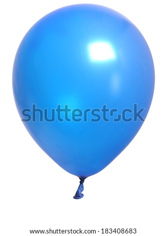 Blue balloons isolated on white
