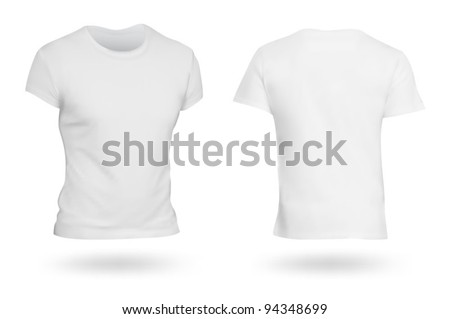 White T-shirt template. Photo-realistic mesh design.