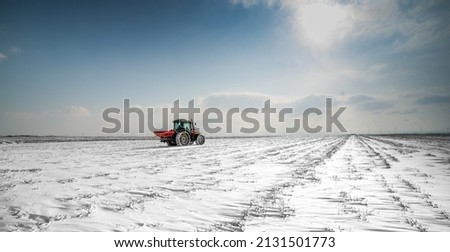 Similar – Image, Stock Photo Field with winter sowing