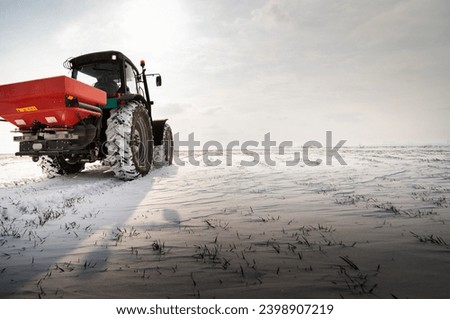 Similar – Image, Stock Photo Field with winter sowing