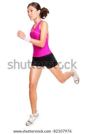 Similar – Image, Stock Photo Sporty female jogger standing on seaside