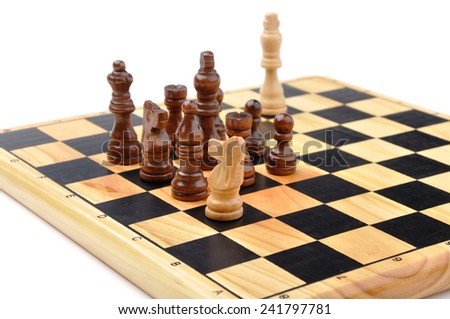 checkmate made by one chess horse with total advantage of opponent