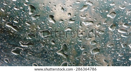 Rain drops texture on a transparent surface
