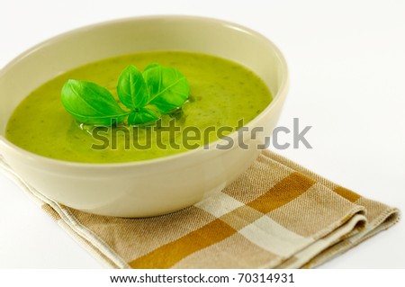 Bowl of vegetables soup