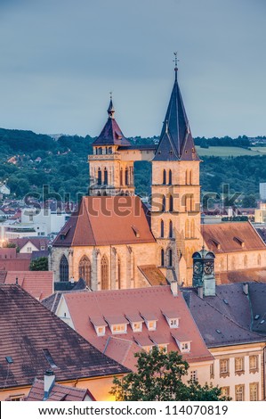 Parish Church of Saint Dionysius (Stadtkirche St. Dionys) in Esslingen am Neckar town near Stuttgart, Germany