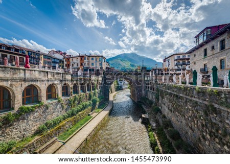 Potes is one of the most interesting tourist spots of the Comarca of Liebana near Santander, Cantabria province, Spain. Foto stock © 