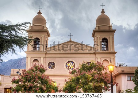 Del Rosario church in Cafayate city in Salta province, northern Argentina.