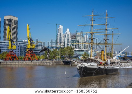 Puerto Madero, also known within the urban planning community as the Puerto Madero Waterfront district in Buenos Aires, Argentina.