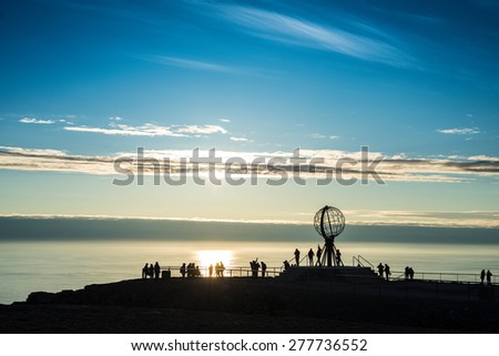 North Cape (Nordkapp), on the northern coast of the island of MagerÃ?Â¸ya in Finnmark, Northern Norway.