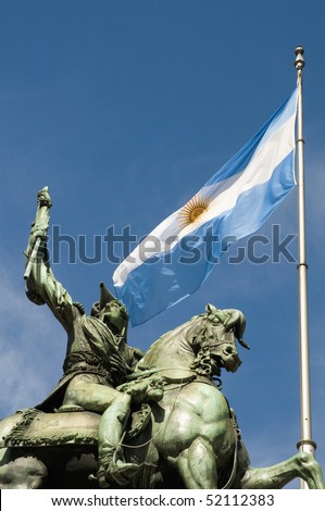 Monument of Manuel Belgrano, the creator of the argentinian flag.