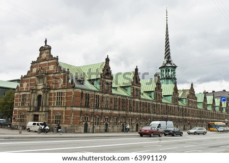 Danish Stock Exchange Building At Copenhagen, Denmark Stock Photo ...