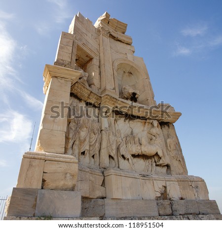 Philopappos Monument Is An Ancient Greek Mausoleum Dedicated To Gaius ...