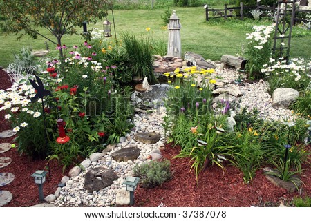 A country garden in Door County Wisconsin