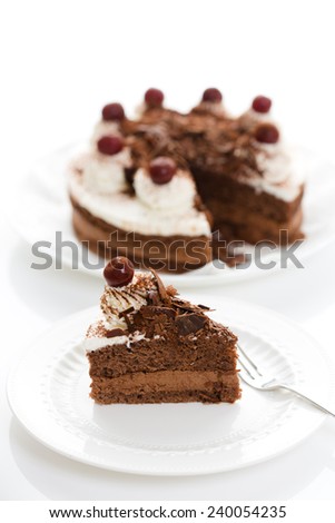 Black Forest cake (shot with shallow depth of field)