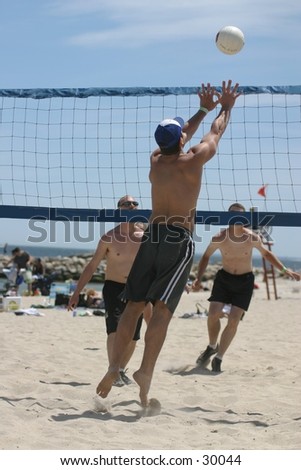 summer Beach volleyball game