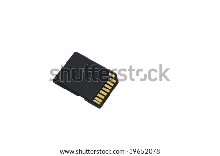 SD Card isolated on white with clipping path