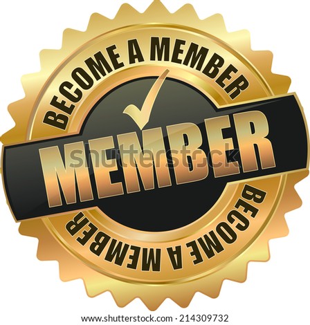 Modern Gold Black Become A Member Vector Eps10 Badge Sign - 214309732 ...