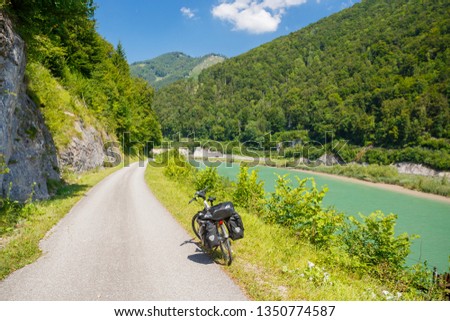 Touring bicycle in Austria Photo stock © 