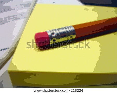 pencil on pad - pastel