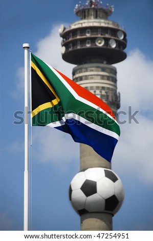 South African Flag and 2010 Football World Cup icon
