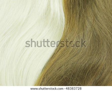 blond and black hair as texture fashion background