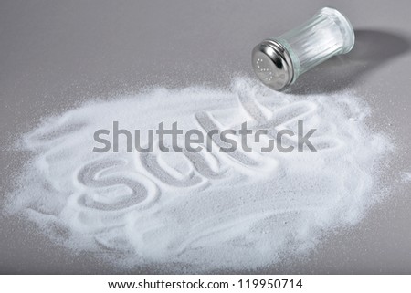 Salt written on spilled salt image vignetted  Salt written on spilled salt