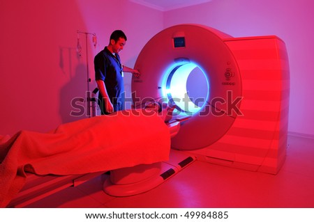 Magnetic Resonance Imaging machine -a series of dramatically lightened MRI.
