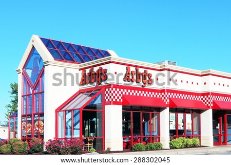 NASHVILLE, TN-JUNE, 2015:  Arby's restaurant building.  Arby's Restaurant Group, Inc. is the second largest quick-service sandwich chain in the U.S. with more than 3,400 restaurants system wide.