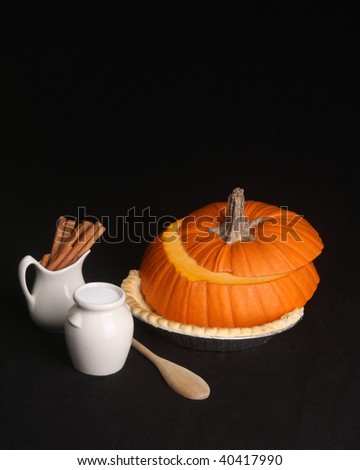 Do it yourself pumpkin pie with copy space