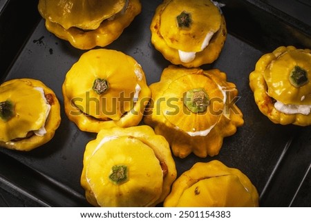 Similar – Image, Stock Photo Tray with keto stuffing
