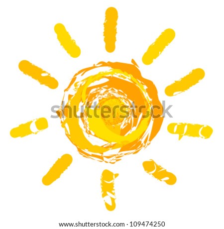 Sun logo. Vector illustration