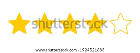 Five stars quality rating icon. Vector illustration. Сток-фото © 