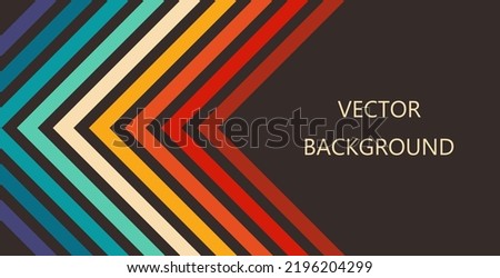 Chevron shapes retro colors stripes background. Vector illustration.