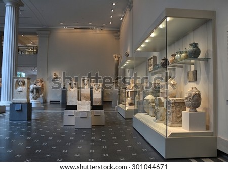 NEW YORK CITY - OCTOBER 22, 2014: Greek and Roman gallery at Metropolitan Museum of Art.The Met is the largest art museum in the United States