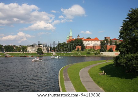 Wawel castle in Cracow, Poland. Eastern Europe
