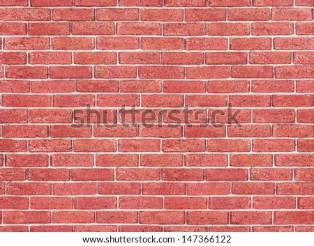 Gritty red brick wall from the side of a house. Seamless edges, so perfect for tiling as a texture background.