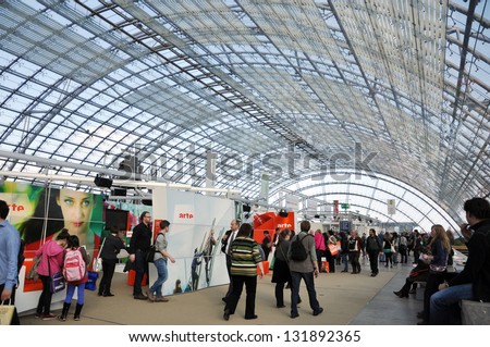 LEIPZIG, GERMANY - MARCH 14: Public day for Leipzig book fair on March 14, 2013 in Leipzig, Germany. Leipzig Book Fair is the most important spring meeting place for the publishing and media sector.