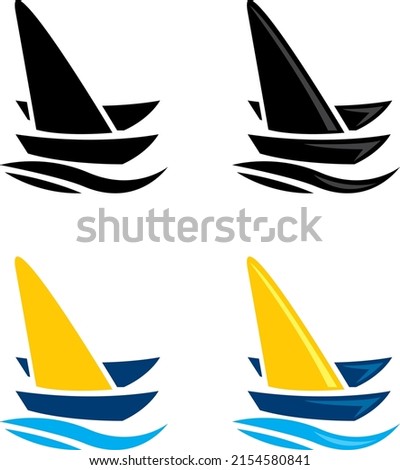 a set of sailboat icons