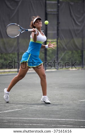 RALEIGH, N.C. - May 13:Heidi El Tabakh, women\'s pro tennis player on the USTA Women\'s Pro-circuit competes in the RBC Women\'s Challenge event at the North Hills Club, Raleigh, N.C. May, 13, 2009.