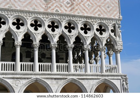 Doge\'s Palace in Venice, Italy. Doge palace details.